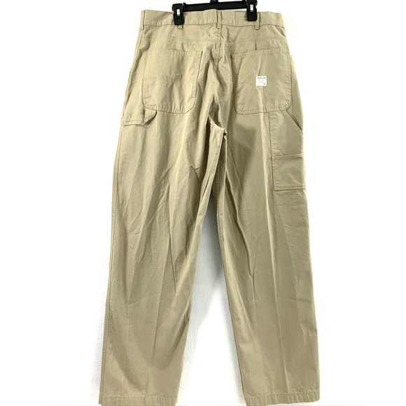 J‎ Riggins Pants Mens 33 M Sportswear Khaki Trousers Tan Cotton Workwear - Picture 2 of 11